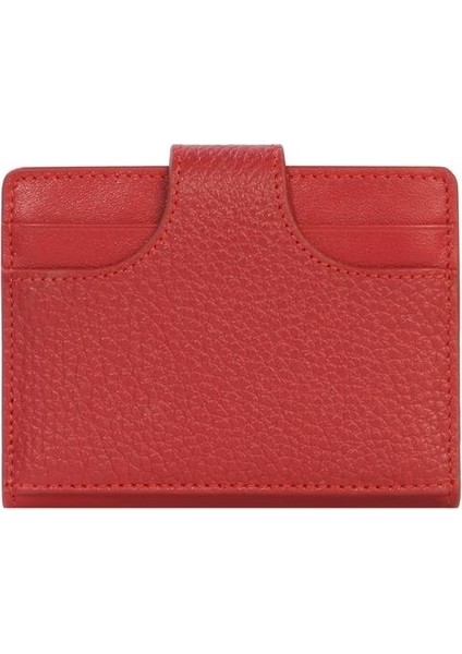 Unisex Hakiki Deri Küçük Boy Kartlık - 2513 - Kırmızı modelleri