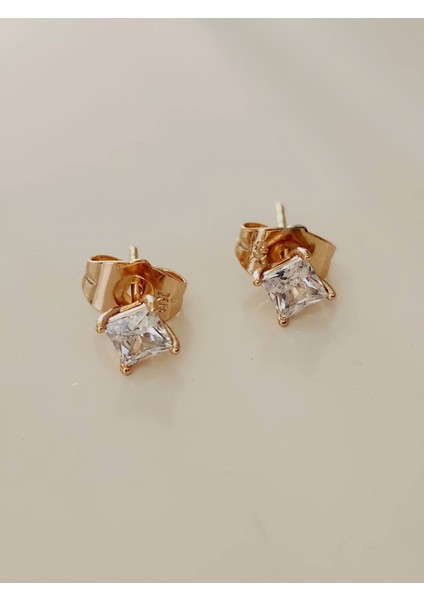 Xuping Kare Model Minimal Gold Çift Küpe fiyatları