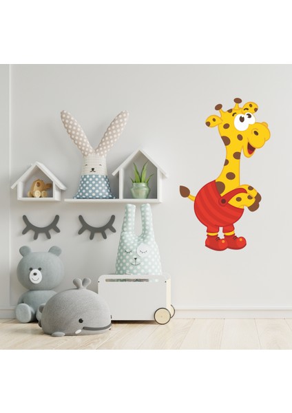 Sevimli Zürafa Çocuk Odası Duvar Sticker