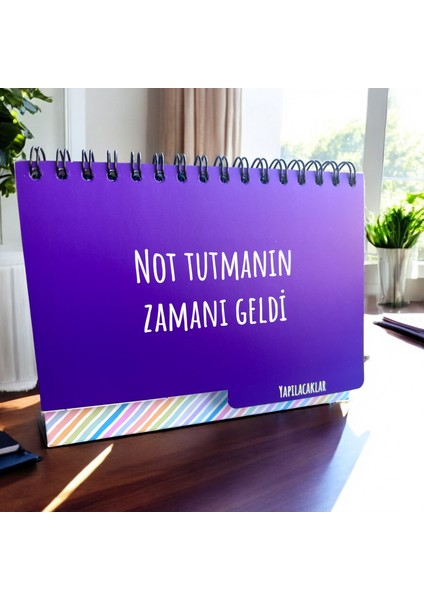 Yaşıyosun Bu Hayatı Kedi Karikatürlü Masaüstü Haftalık Planlayıcı – Renkli ve Eğlenceli Tasarım modelleri