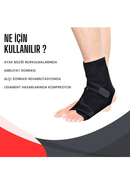 Ped Destekli Ayak Bilekliği Yüksek Kalite Standart Malleol Destekli Ayak Bilekliği