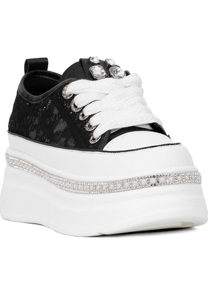 25Y423-3 Kadın Taşlı Yürüyüş Ayakkabısı Siyah fiyatları