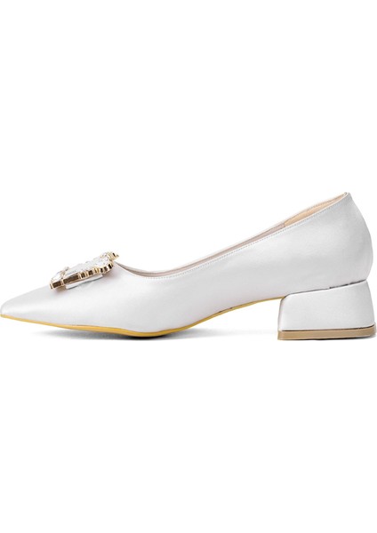 Elit BRK1913S Kadın Tokalı Klasik Alçak Topuklu Ayakkabı Gri modelleri