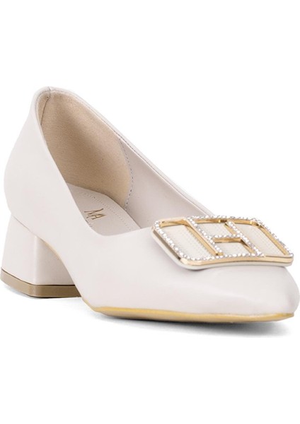 Elit BRK1904C Kadın Tokalı Klasik Alçak Topuklu Ayakkabı Ten fiyatları