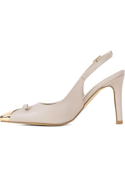 Elit CMR25882C Kadın Klasik Topuklu Ayakkabı Bej modelleri