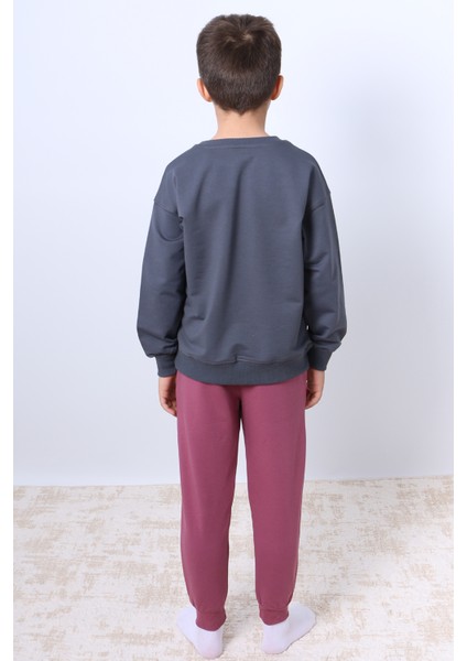 Erkek Çocuk Eşofman Takımı Mickey Mouse Baskılı Ribanalı F4 fırsatları