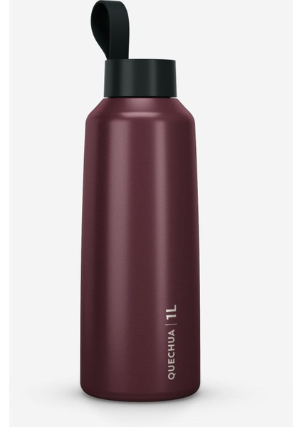Quechua Outdoor Paslanmaz Çelik Matara - 1 L - Bordo - 100