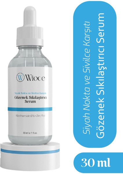Gözenek Sıkılaştırıci, Sivılce Karşiti ve Siyah Nokta Serum 30ML (Niacinamide 6%+Zınc Pca)