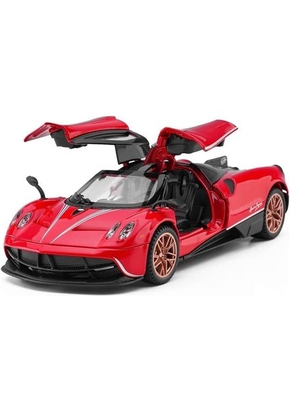 Fsfyb Alaşım Koleksiyonluk Kırmızı Pagani Huayra Dinastia Oyuncak Araç Işıklı ve Sesli Geri Çekilebi (Yurt Dışından)