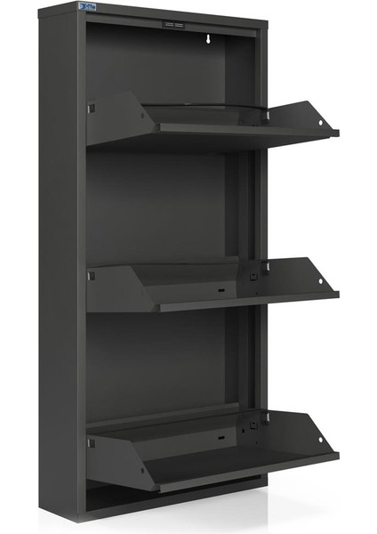 3'lü Metal Ayakkabılık - Füme modelleri