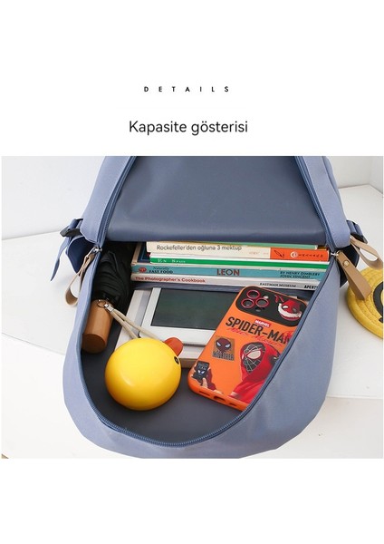 Kadınlar Için Okul Çantası, Üniversite Sırt Çantası, Büyük Kapasiteli Ortaokul Öğrencileri Için Beş Parçalı (Yurt Dışından) fırsatları