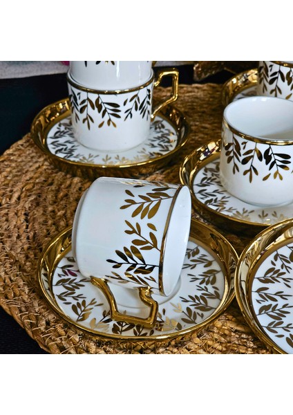 Art Works Beyaz Gold Desenli Fincan Takımı YX-230140