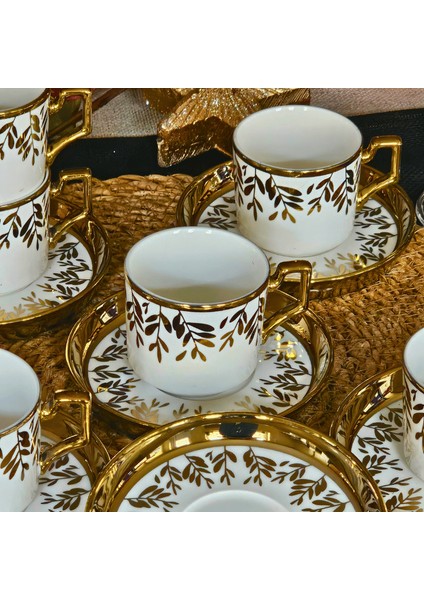 Art Works Beyaz Gold Desenli Fincan Takımı YX-230140
