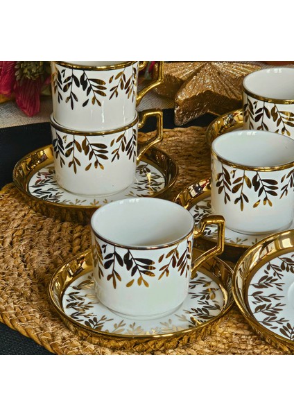 Art Works Beyaz Gold Desenli Fincan Takımı YX-230140