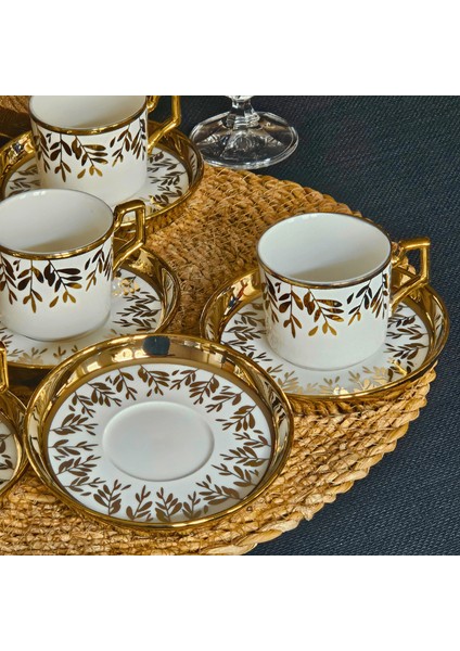 Art Works Beyaz Gold Desenli Fincan Takımı YX-230140