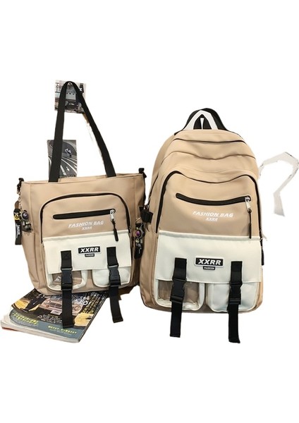 Yeni Okul Çantası Büyük Kapasiteli Okul Çantası Ortaokul Öğrencisi Sırt Çantası Iki Parçalı Sırt (Yurt Dışından)