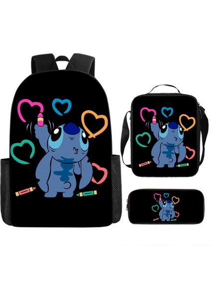 Yeni Anime Karikatür Okul Çantası Üç Parçalı Okul Çantası Ilköğretim ve Ortaokul Öğrencileri Sırt Çantası (Yurt Dışından)