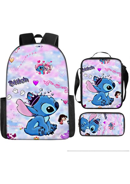 Yeni Anime Karikatür Okul Çantası Üç Parçalı Okul Çantası Ilköğretim ve Ortaokul Öğrencileri Sırt Çantası (Yurt Dışından)