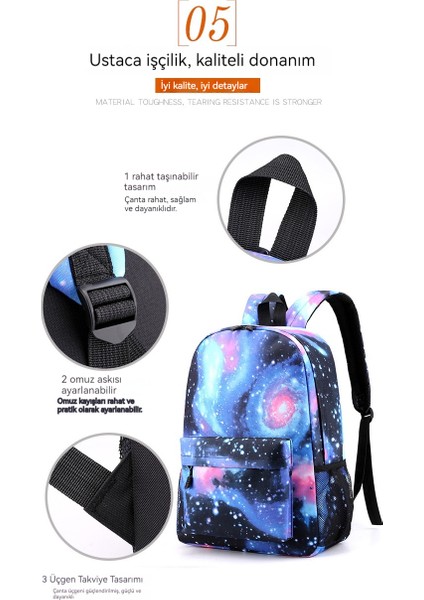 Yeni Üç Parçalı Sırt Çantası Okul Çantası Ilkokul Öğrencileri 3-6 Sınıf Ortaokul Öğrencileri Lise Çantası (Yurt Dışından) modelleri