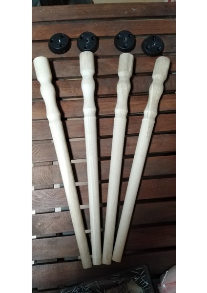 50 cm Cnc Ahşap Konik Ayak