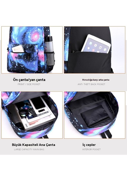 Yeni Üç Parçalı Sırt Çantası Okul Çantası Ilkokul Öğrencileri 3-6 Sınıf Okul Çantası Ortaokul Öğrencileri Lise Okul Çantası (Yurt Dışından) fiyatları