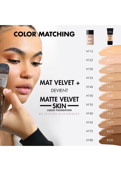Matte Velvet Skin - Mat Bitişli Fondöten Y235 İvory Beige
