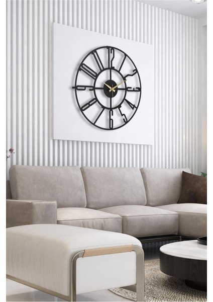Muyika New Bunnela Yeni Koleksiyon Dekoratif Metal Siyah Duvar Saati Sessiz Mekanizma 41X41CM Mds-4 modelleri