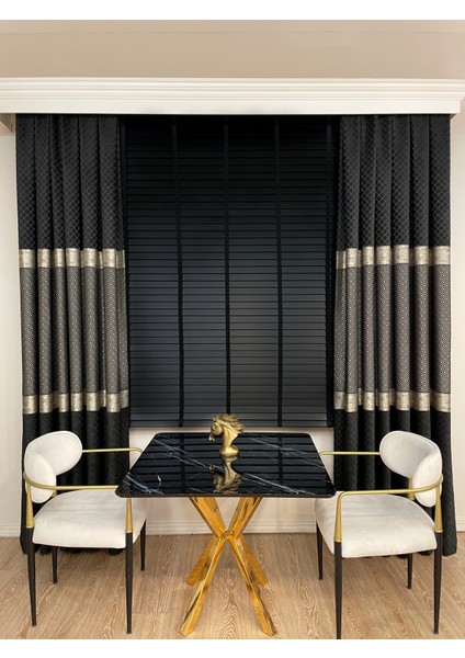 Siyah Renk %100 Orijinal Ahşap Jaluzi Perde 50 Mm Ofis Modern Ve Tüm Mekanlar Için modelleri