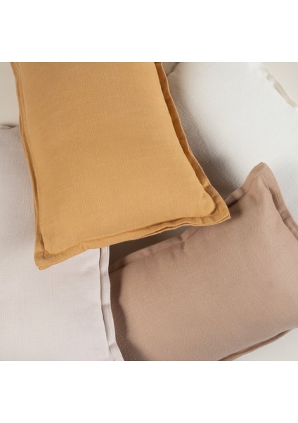 Nilüfer Şantuklu Viskon Pamuk Viskon Pamuk Dolgulu Kırlent 30x50 Cm Krem fırsatları