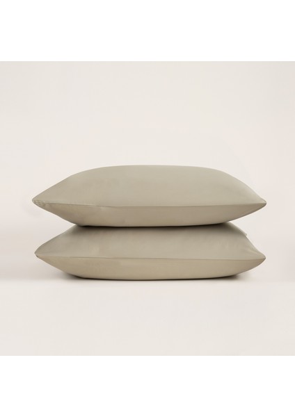 Solıd 300 Tc 2'li Pamuk Saten %100 Pamuk Saten Yastık Kılıfı 50x70 Cm Yeşil