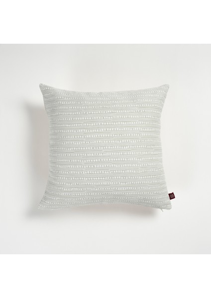 Nilüfer %100 Pamuk Dolgulu Kırlent 45x45 Cm Yeşil