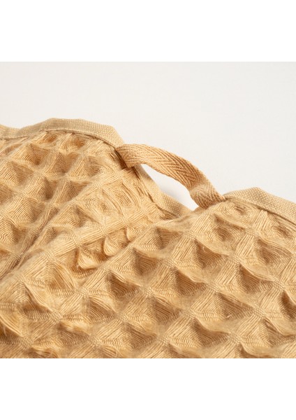 Solıd Waffle Pamuklu Yüz Havlusu 50X90 cm Sarı