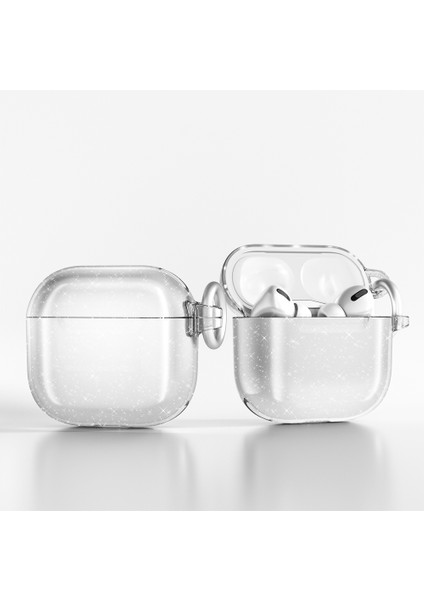 - Apple Airpods 4. Nesil - Kılıf Parlayan Simli Saydam Renkli Kılıf Allstar Airbag 32 - Mor
