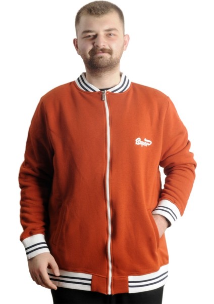 Mode Xl Büyük Beden Erkek Kolej Mont Süper 22614 Tarçın