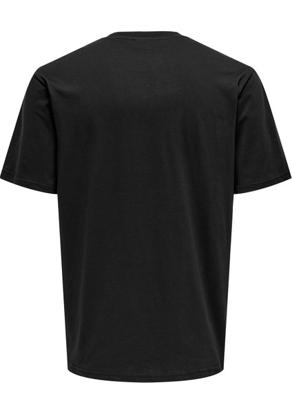 Erkek Onsdawson Regular Fit Kısa Kollu Pamuk T-Shirt 22033190 Siyah