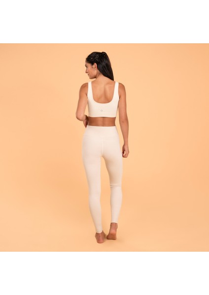 Kimjaly Kadın Sporcu Sütyeni Hafif Destek Bej Renk Nefes Alabilir Kumaş fırsatları