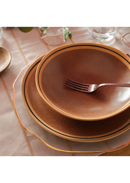Lızbon Stoneware Çukur Tabak 23X23X5 cm Kahverengi fiyatları