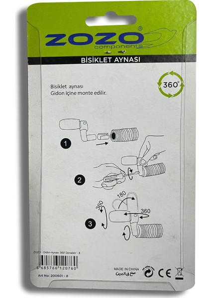 360 Derece Dönebilen Bisiklet Aynası