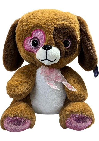Peluş Kalp Gözlü Hayvanlar 35 cm 22674 Köpek