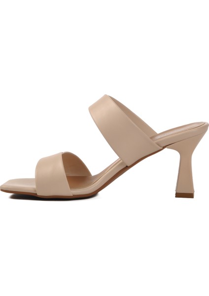 Bej Kadın Topuklu Terlik 576006 Z fiyatları