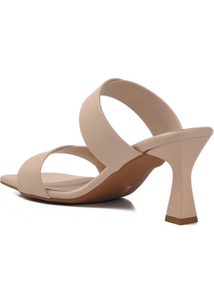 Bej Kadın Topuklu Terlik 576006 Z fırsatları