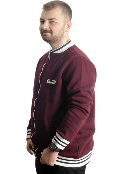 Mode Xl Büyük Beden Erkek Kolej Mont Süper 22614 Mürdüm fiyatları