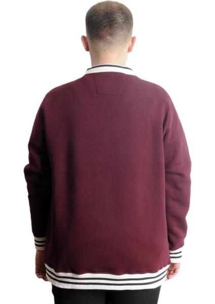 Mode Xl Büyük Beden Erkek Kolej Mont Süper 22614 Mürdüm fırsatları