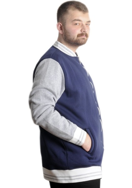 Mode Xl Büyük Beden Erkek Kolej Mont Süper 22614 Indigo Grimelanj fiyatları