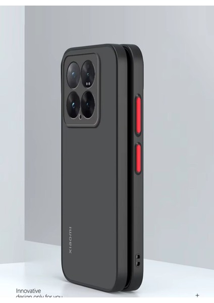 Xiaomi Mi 14T Kılıf Mat Parmak Izi Yapmaz Kamera Korumalı Renkli Tuşlu Sert Silikon Kapak