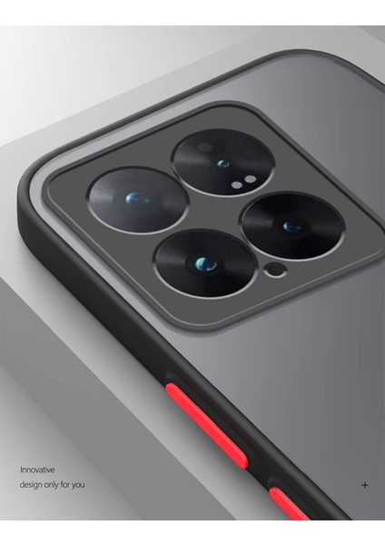 Xiaomi Mi 14T Kılıf Mat Parmak Izi Yapmaz Kamera Korumalı Renkli Tuşlu Sert Silikon Kapak