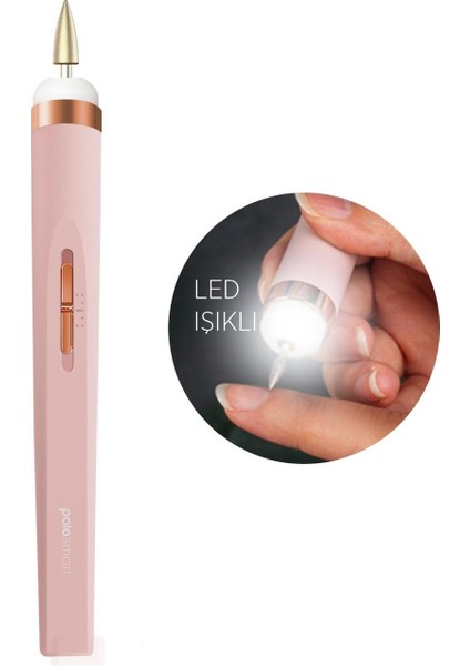 Şarjlı Işıklı Manikür & Pedikür Set Rose Gold Psc 16 5 Başlıklı