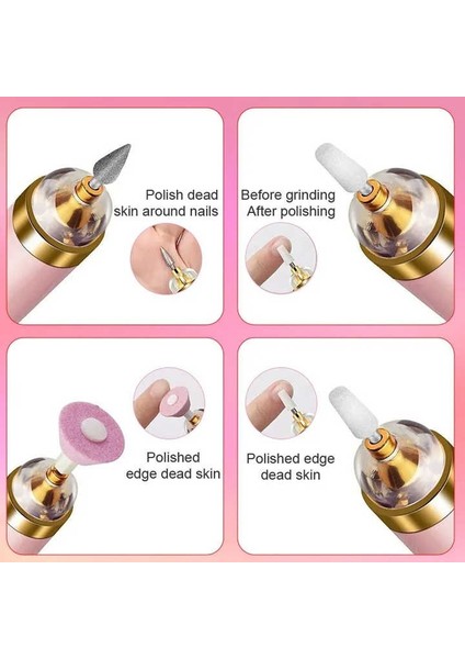 Şarjlı Işıklı Manikür & Pedikür Set Rose Gold Psc 16 5 Başlıklı