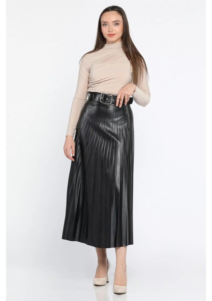 Kemerli Piliseli Suni Deri Etek fiyatları