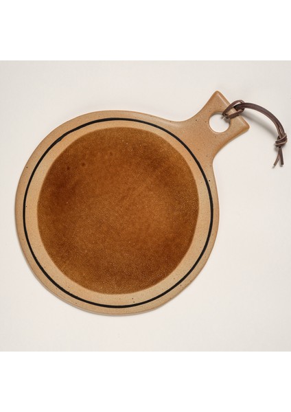 Lızbon Stoneware Servis Tabağı 33X27X1 cm Kahverengi